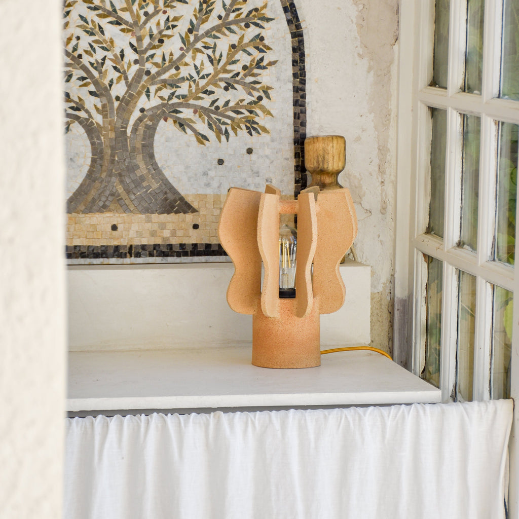 lampe sur pied ceramique fille de lune artisanat français fait main lampe de bureau - lampe de chevet - luxe