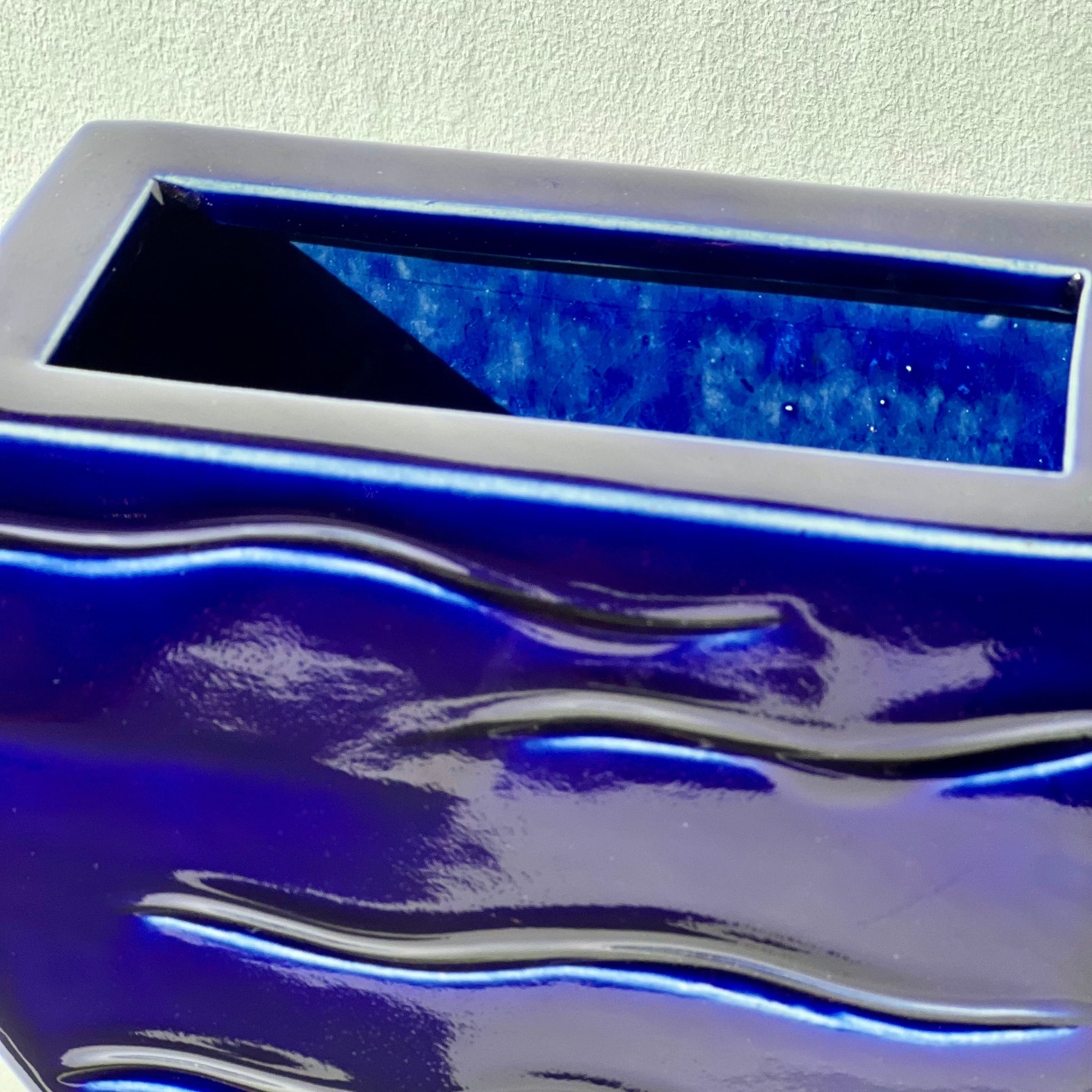 Vase Auguste bleu cobalt