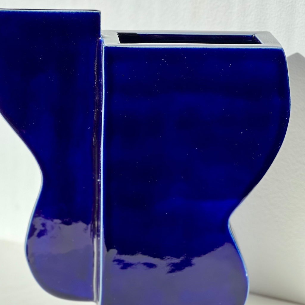 Vase Auguste bleu cobalt