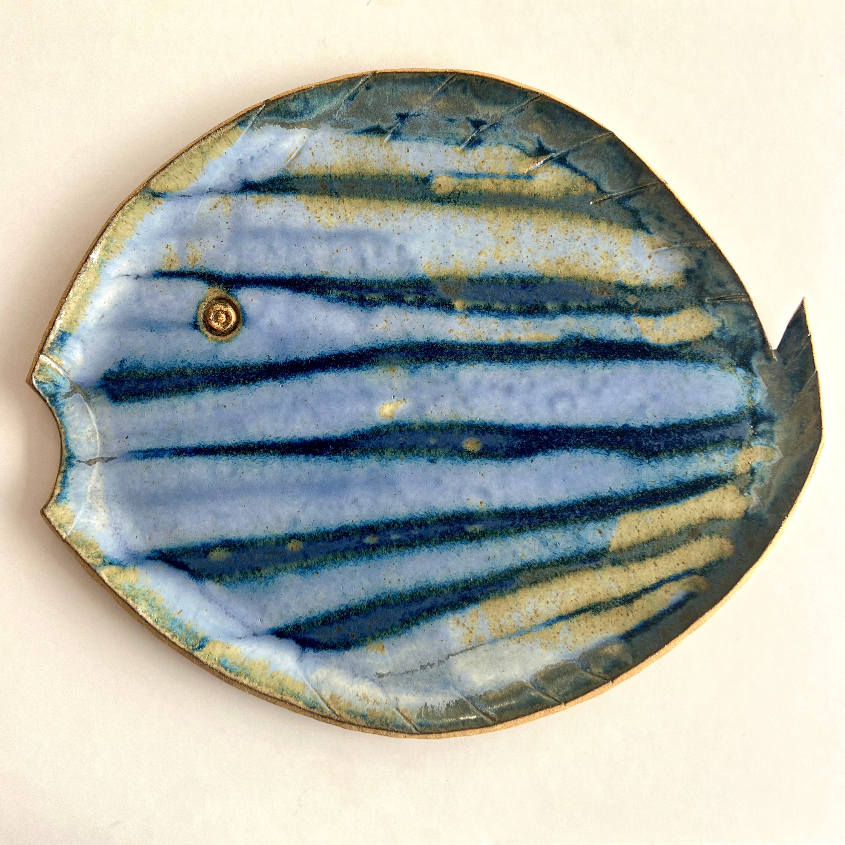 Grand plat poisson bleu