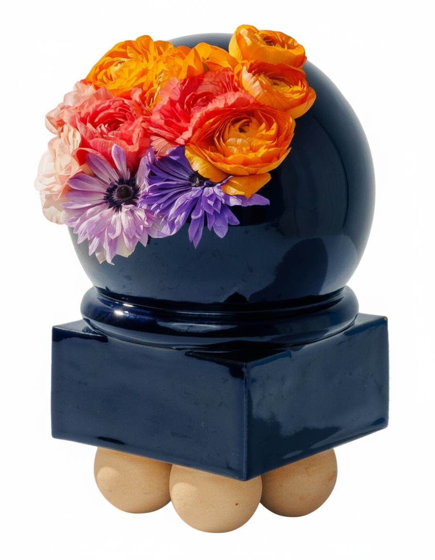 vase nova collection automne détouré - Ekhi Busquet - fille de lune - ceramique - collaboration -decoration piece unique - sur mesure - piece unique - artisanat français - fait a marseille