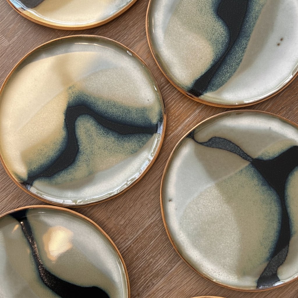 Assiette à dessert Cap Canaille noire (lot de 6) - Fille de Lune