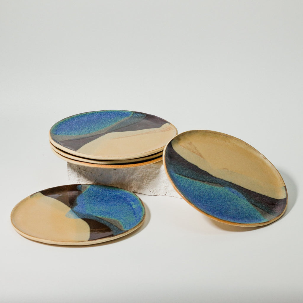 Assiette à dessert DUNE (lot de 4) - Fille de Lune