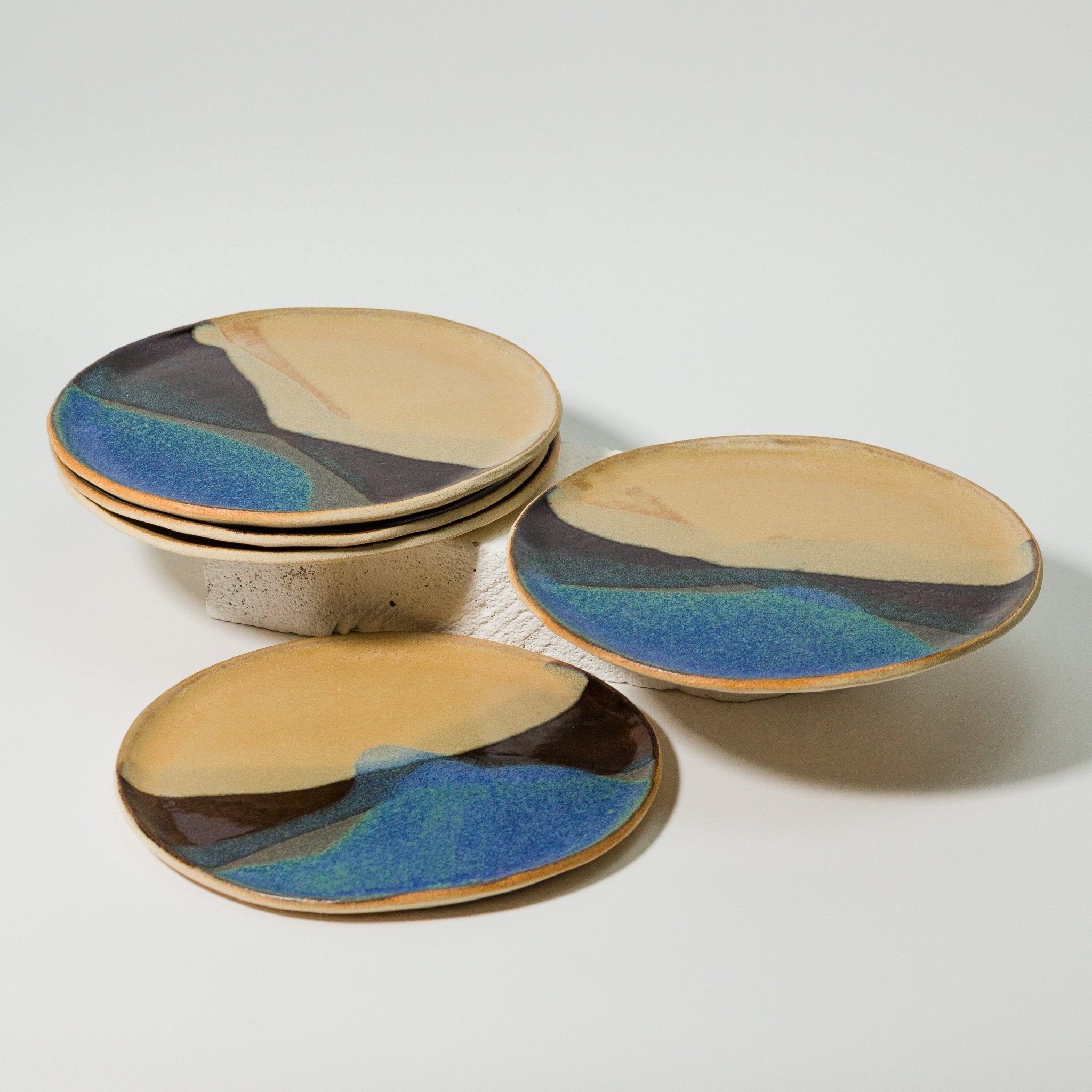 Assiette à dessert DUNE (lot de 4) - Fille de Lune