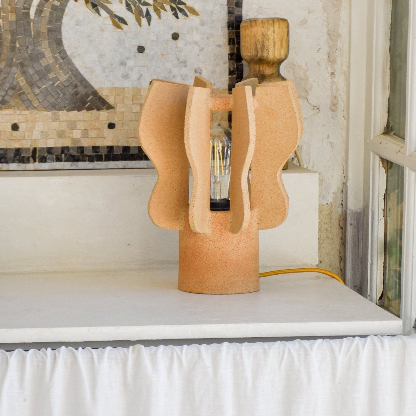 Lampe Medusa sable - Fille de Lune- originale - lampe table de nuit - lumière d'ambiance 