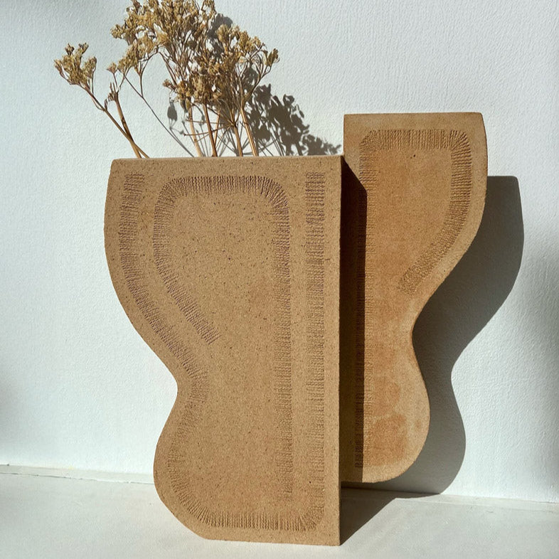 Vase Auguste - fille  de lune ceramique grès naturel