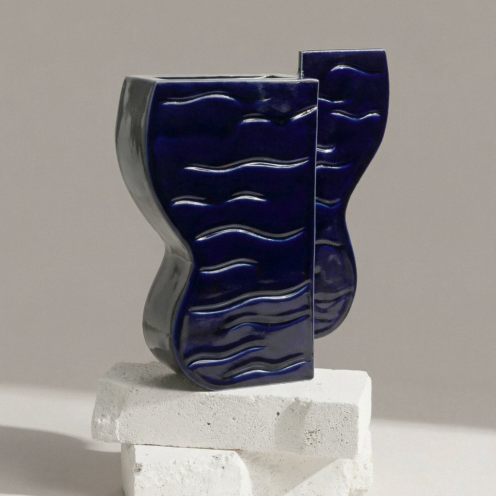 Vase Auguste bleu cobalt - Fille de Lune