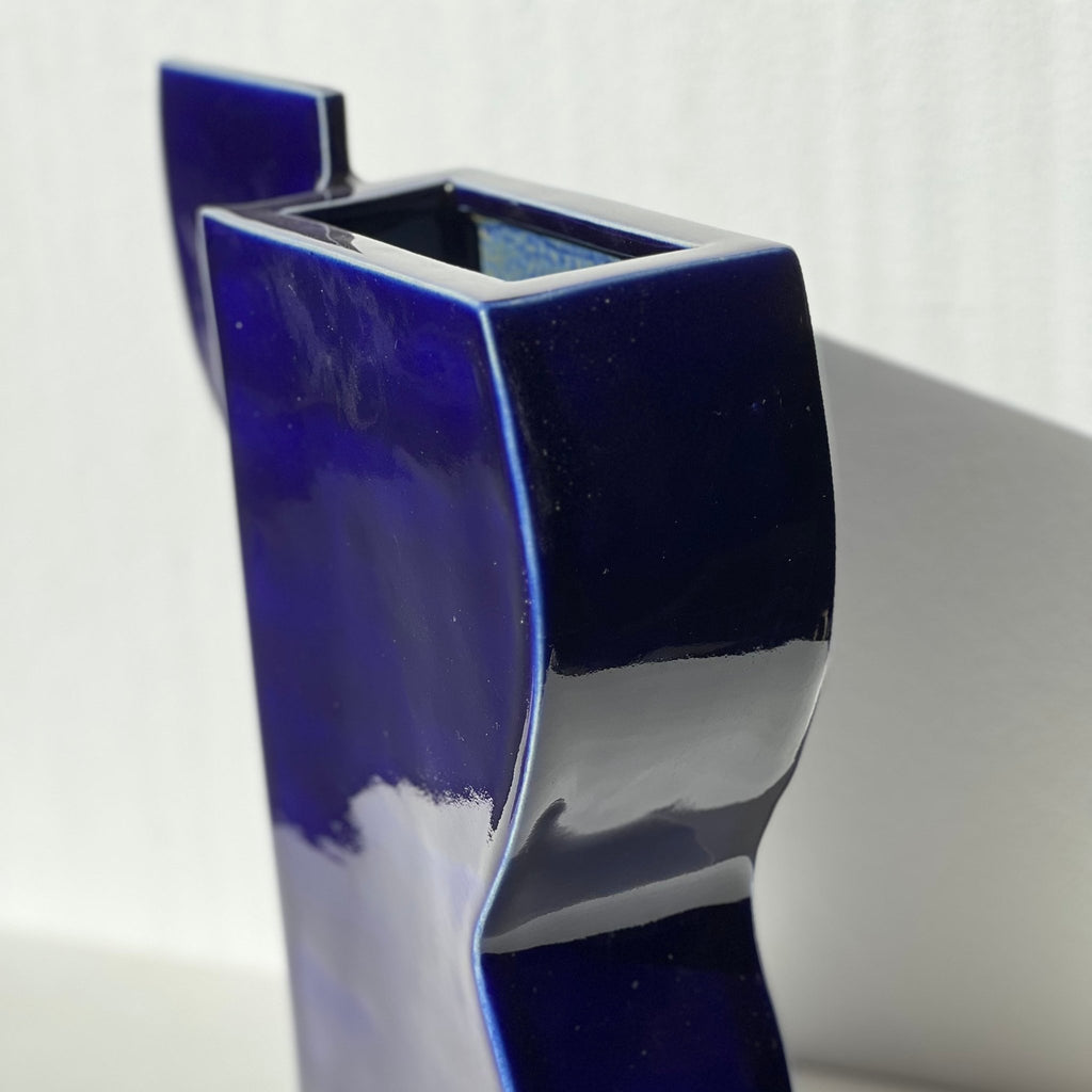 Vase Auguste bleu cobalt - Fille de Lune