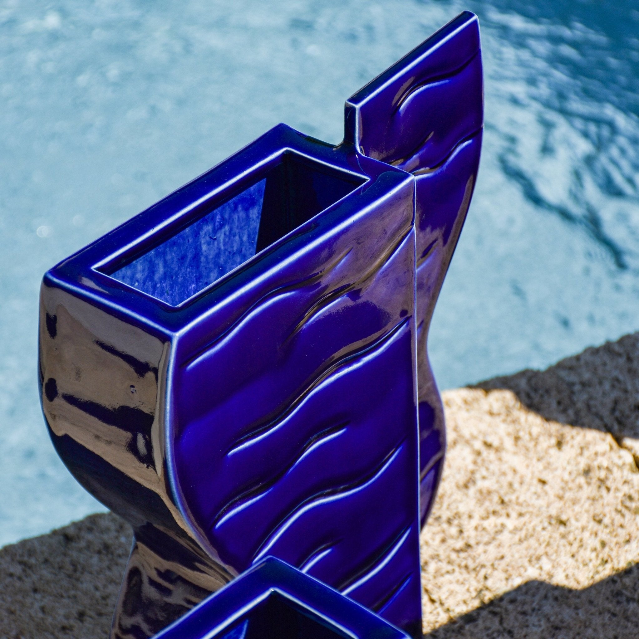 Vase Auguste bleu cobalt - Fille de Lune