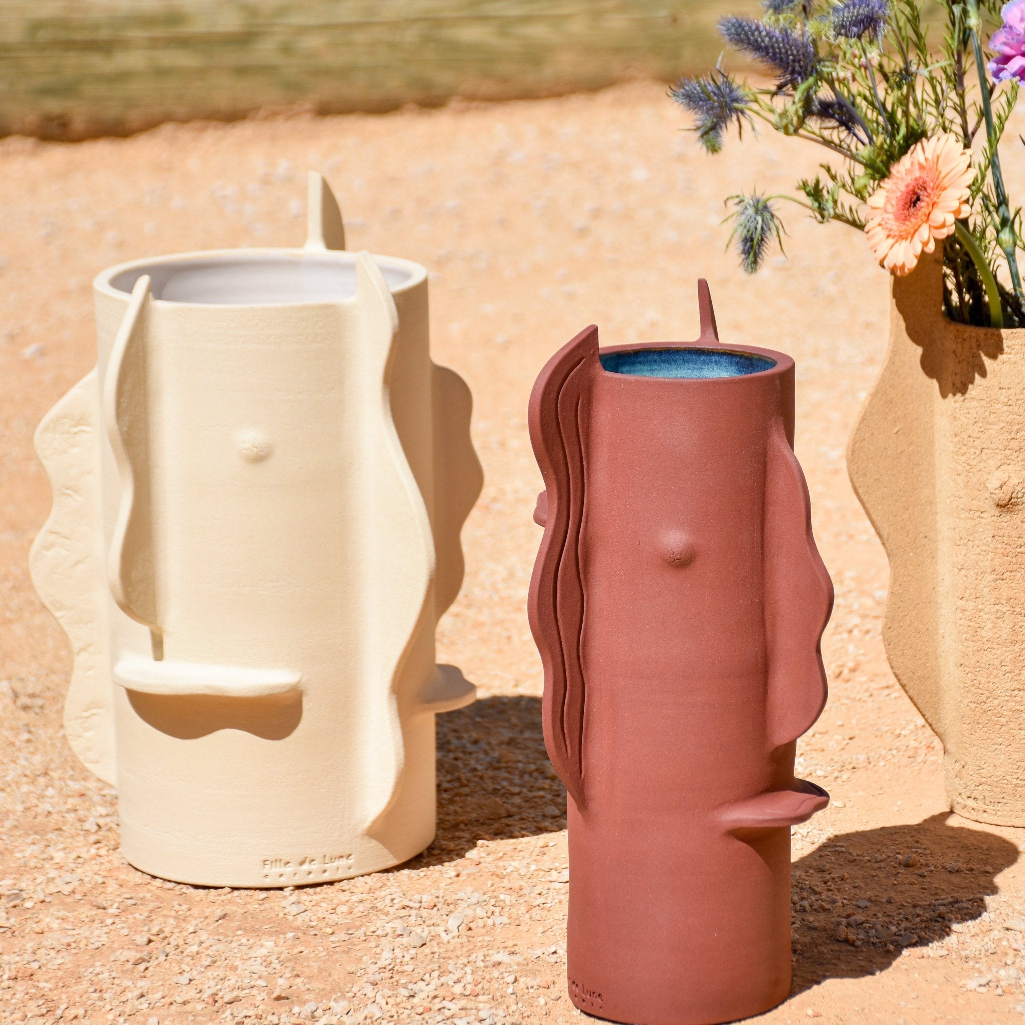 Vase Canopée crème - Fille de Lune - vase lumineux - mediteraée - vase solaire