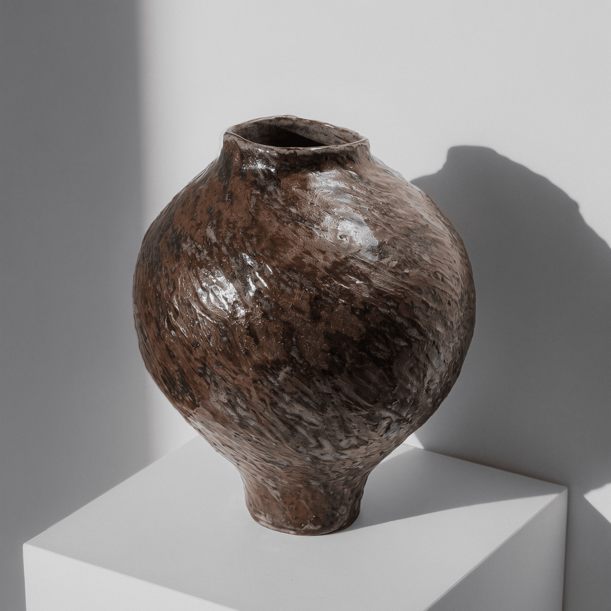 Vase en grés rouge - Fille de Lune