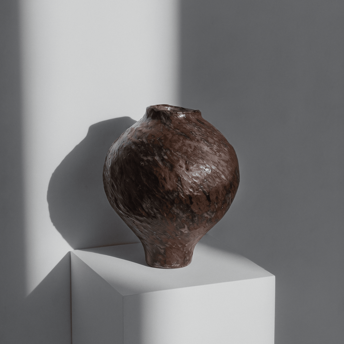 Vase en grés rouge - Fille de Lune
