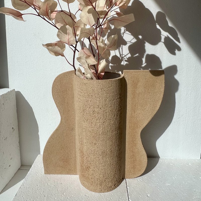 Vase Vague - Ma boutique- grès roux naturel fait main 