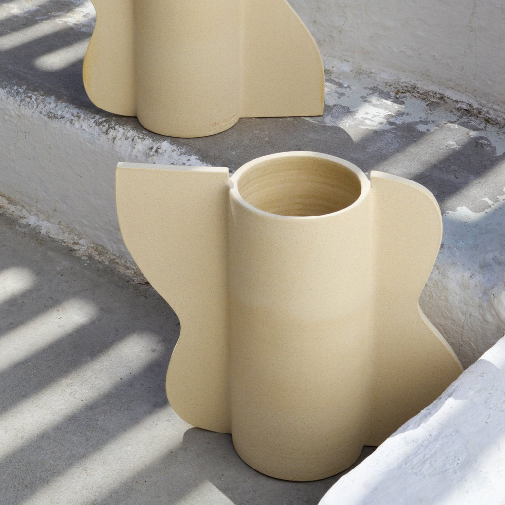 Vase Vague - Fille de Lune - grès crème - contemporain - moderne 