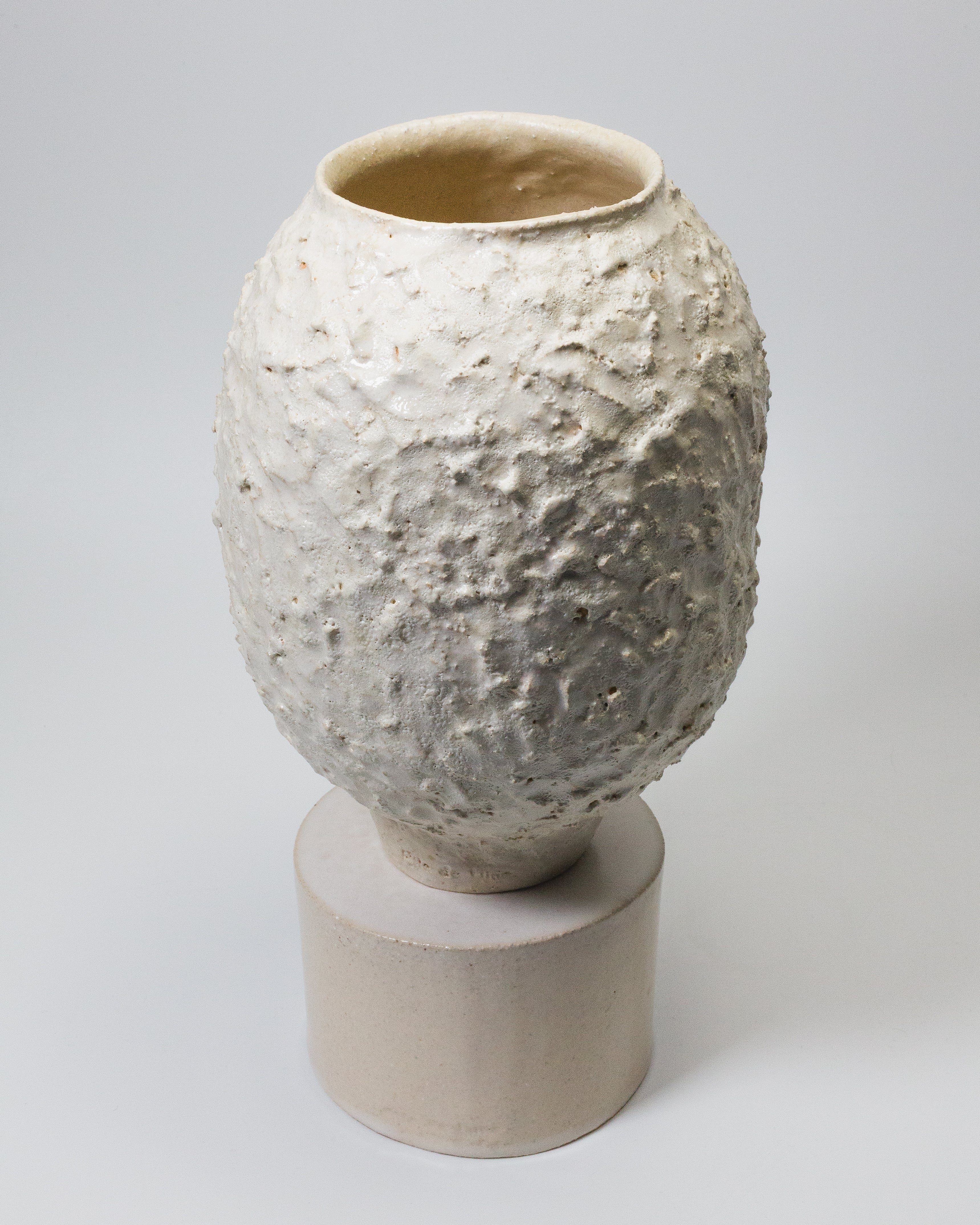 vase corail fait main sculpture colombin emaux de création piece art fille de lune vase organique teinte naturelle mer galerie 