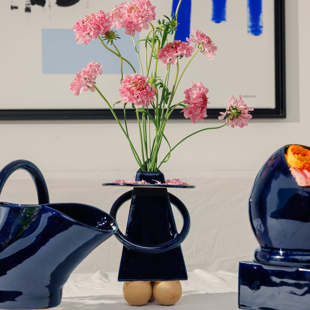 vase nova printemps colle paris marseille vase bleu contemporain piece unique géométrique a l commande fait a marseille